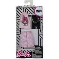 Barbie Hello Kitty My Melody Pink Top/Pink Outline Skirt   566729961